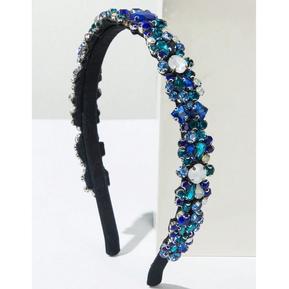 Luxe Rhinestone Statement Party Evening Holiday Headband - Picture 1 of 6